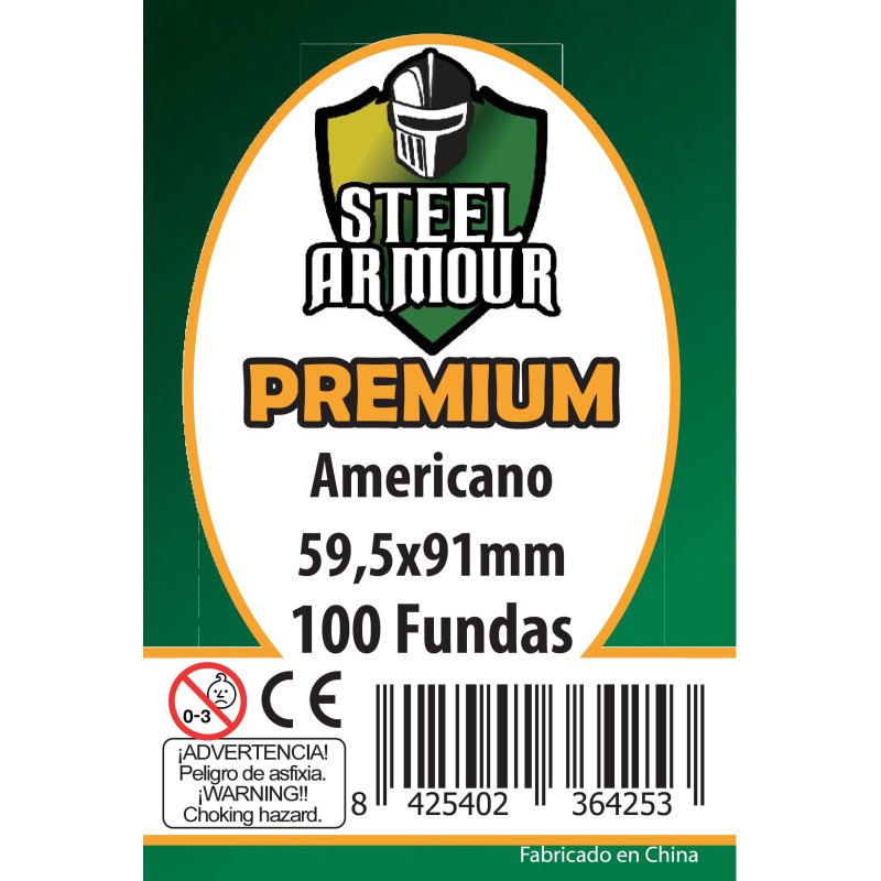 100 Fundas Steel Armour tamaño Asia/Americano 59,5x91 PREMIUM