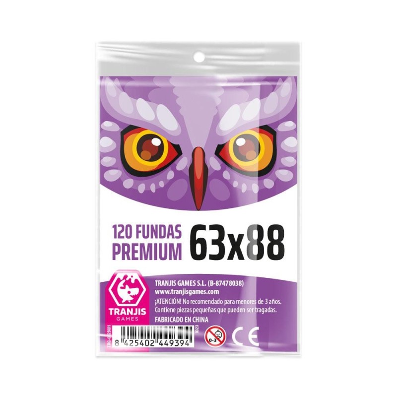 120 Fundas Búho Premium 63×88 mm