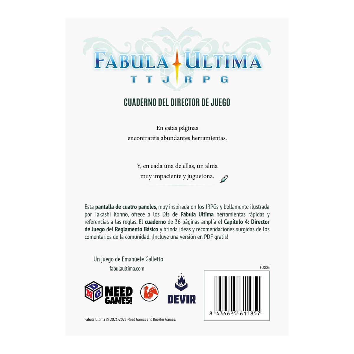 Fabula Ultima - Pantalla y Cuaderno del director de juego - Imagen 3