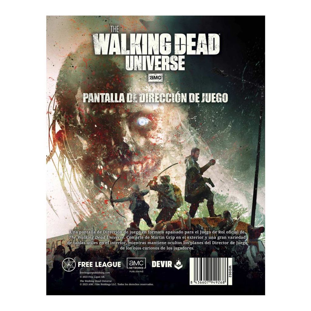 The Walking Dead: El Juego de Rol. Pantalla