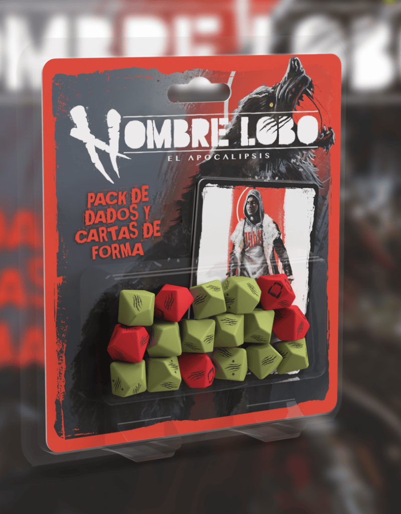 Juego de Dados y Cartas de Forma. Hombre Lobo El Apocalipsis 5.ª Edición