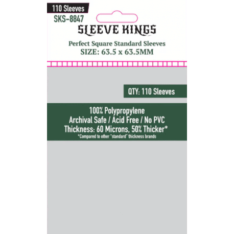 Perfect Square Standard Sleeves (63.5x63.5mm) 110 Pack