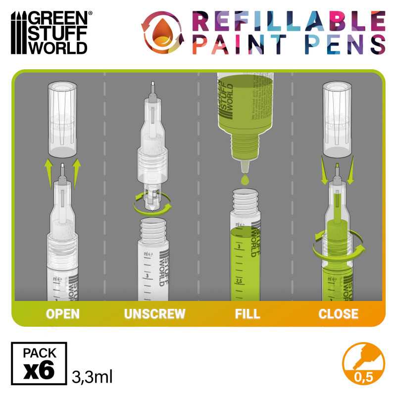 Rotuladores recargables 0.5 (Pack x6) - Imagen 3
